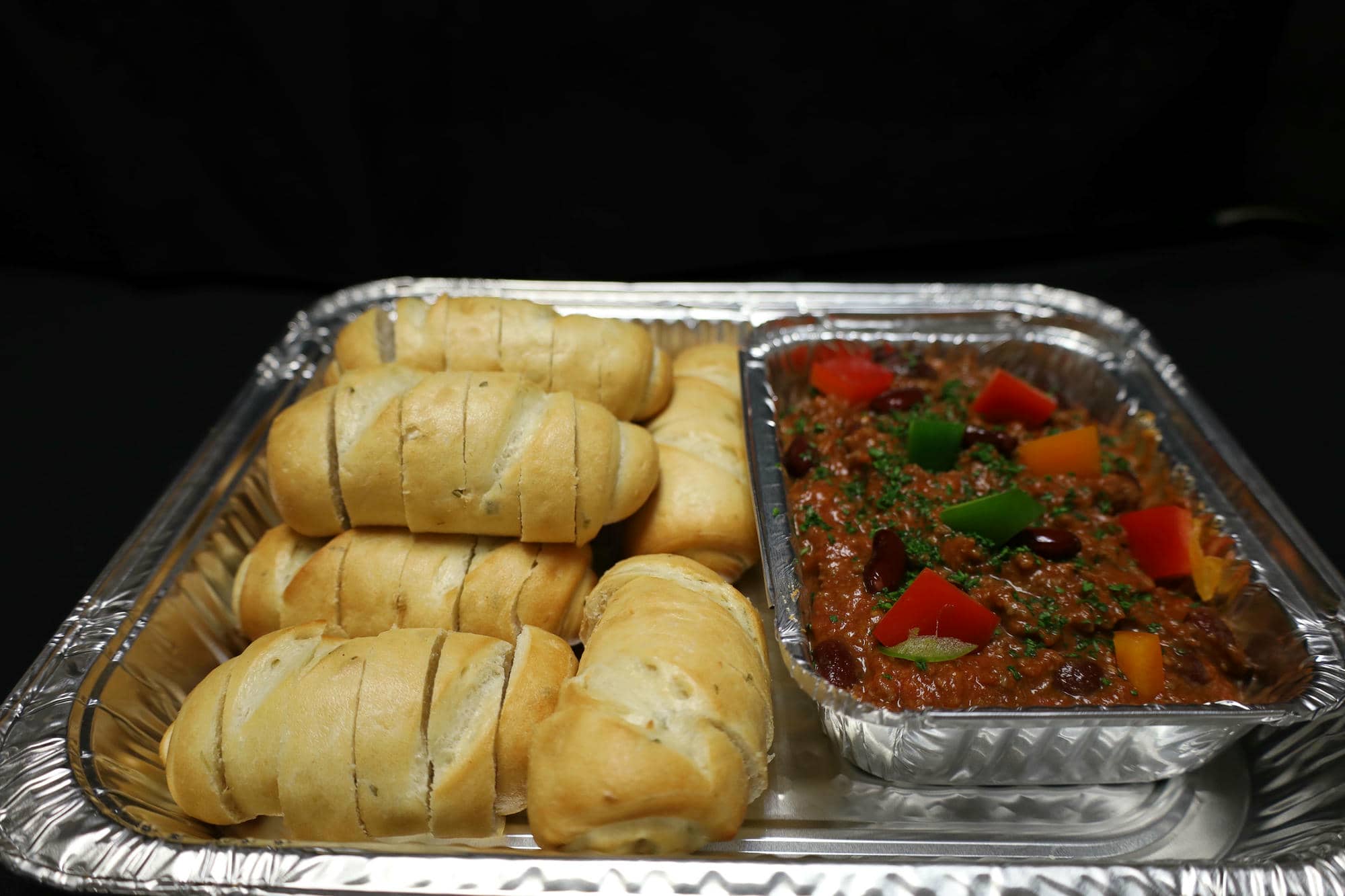 Chili bowl with Brioche & Potato Bread