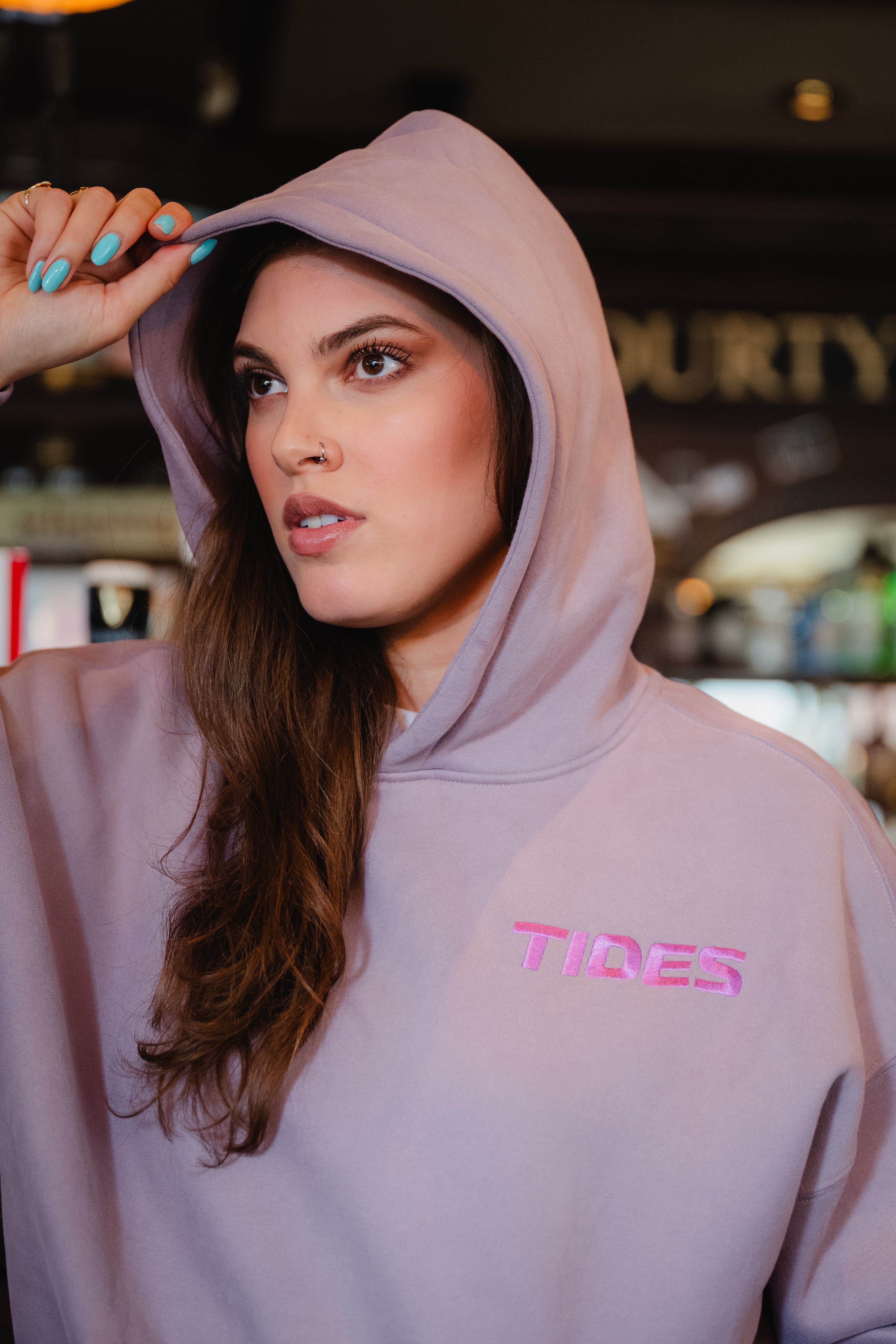 Tides Oversized Purple Hoodie