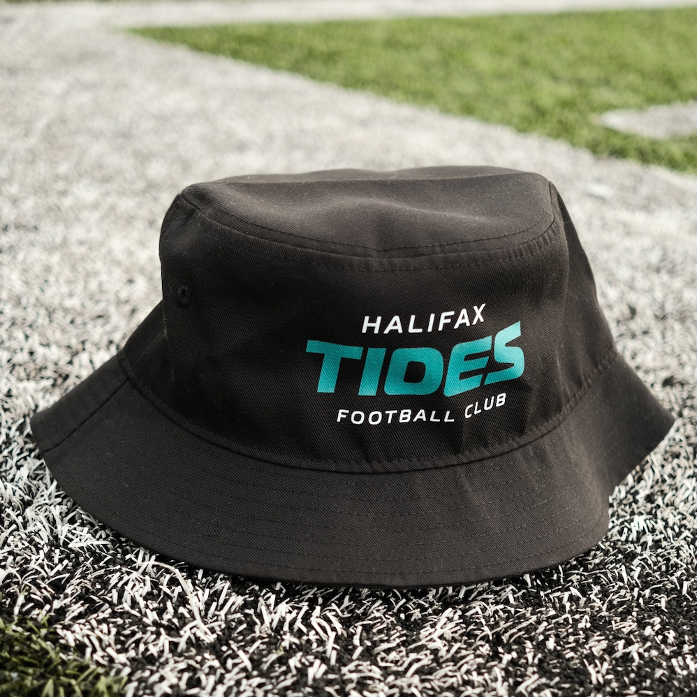 Halifax Tides FC Bucket Hat with Wordmark Logo on soccer field